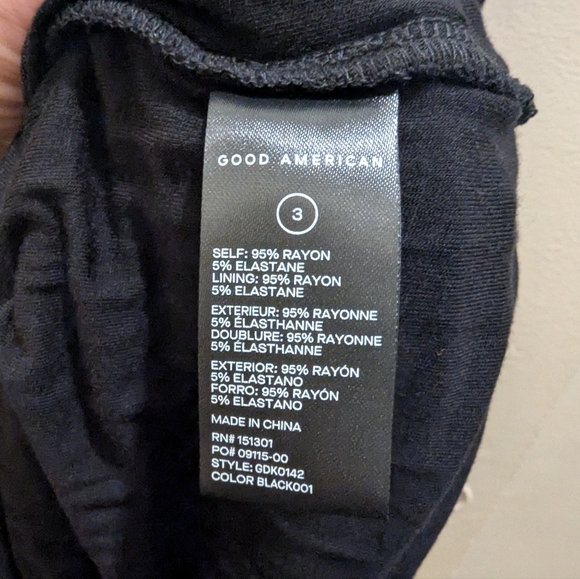 GOOD AMERICAN Black Squareneck Ruched Sleeveless Bodycon Maxi Dress- L (3) - Picture 11 of 13